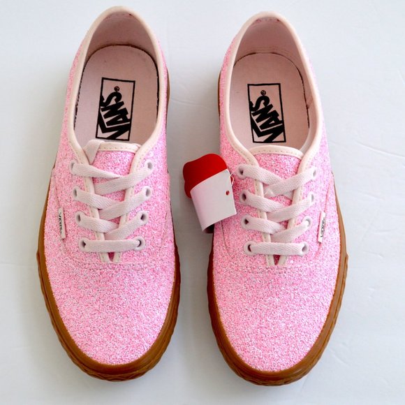 Vans authentic ice cream pink glitter sneaker shoes woman size 7 new sparkly - Picture 2 of 8